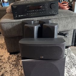 ONKYO / Polk Stereo Receiver And Surround Speakers 
