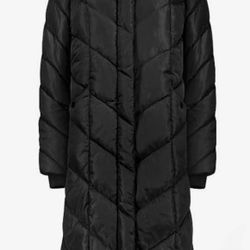 Womens Fleece Lined Quilted Maxi Coat