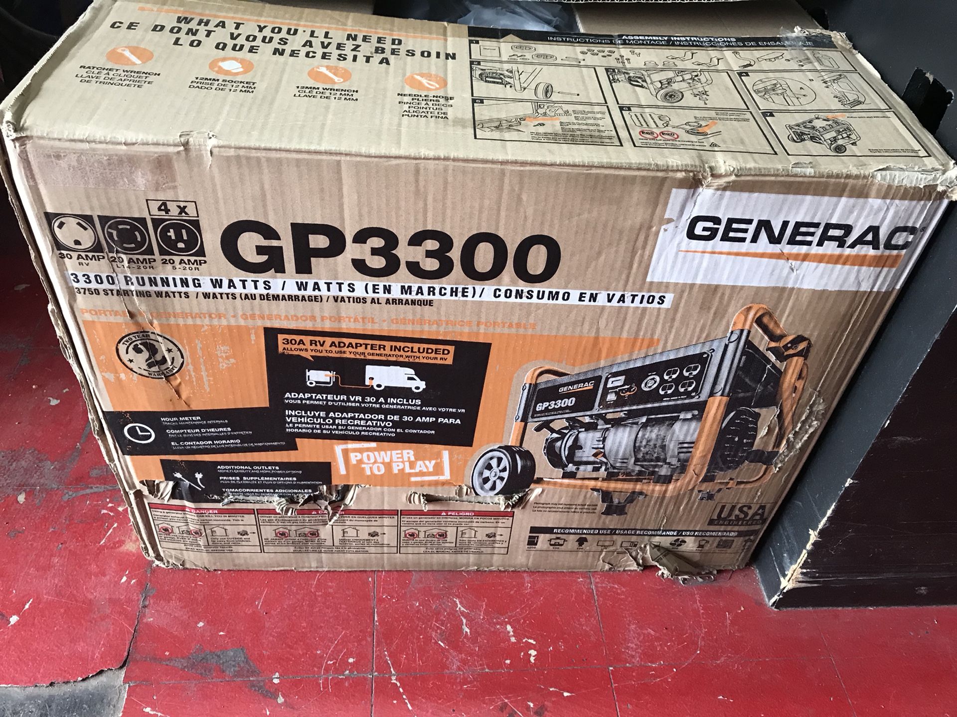 Generac 3300 running watt portable generator