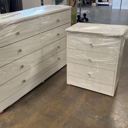 Eight Drawers Dresser And One Nightstand 