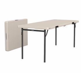 2-pack. Lifetime Commercial 6' Fold-in-Half Table,