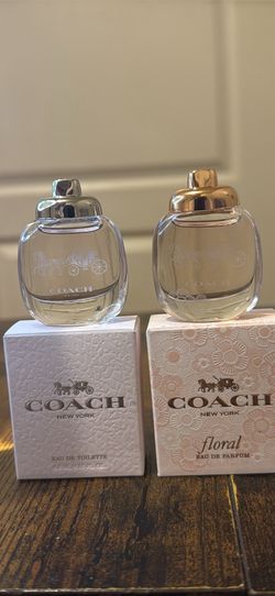 Coach New York authentic 2 pc set original and floral 4.5 ml each mini dabber set