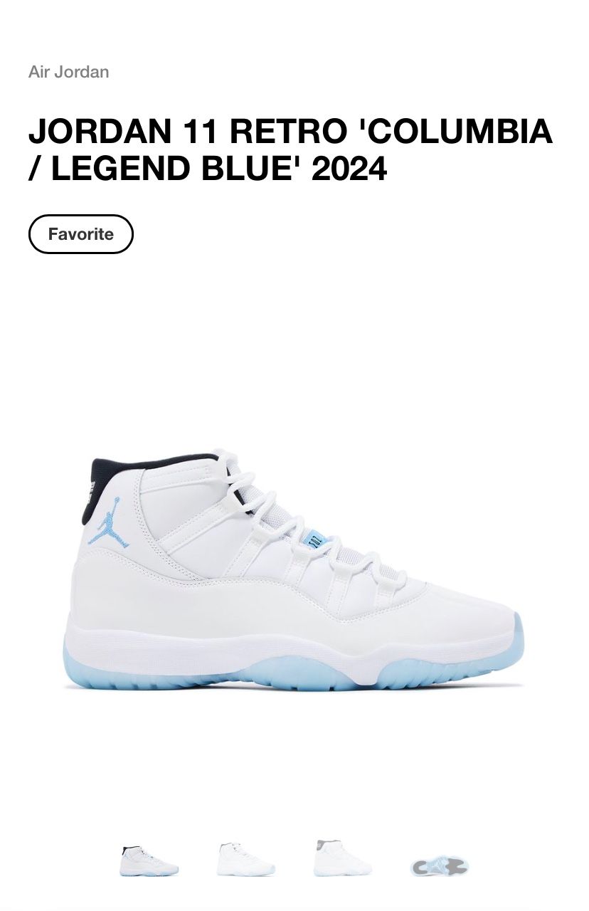 Jordan 11 Columbia