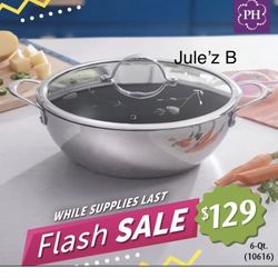 Cacerola De 6 Qts Con Antiadherente Nueva En Su Caja 