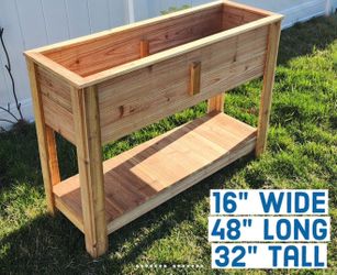 Raised bed with shelf!
