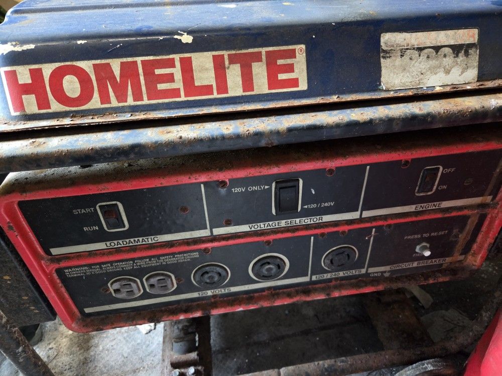 Homelite Generator 4800 Watt 50.00