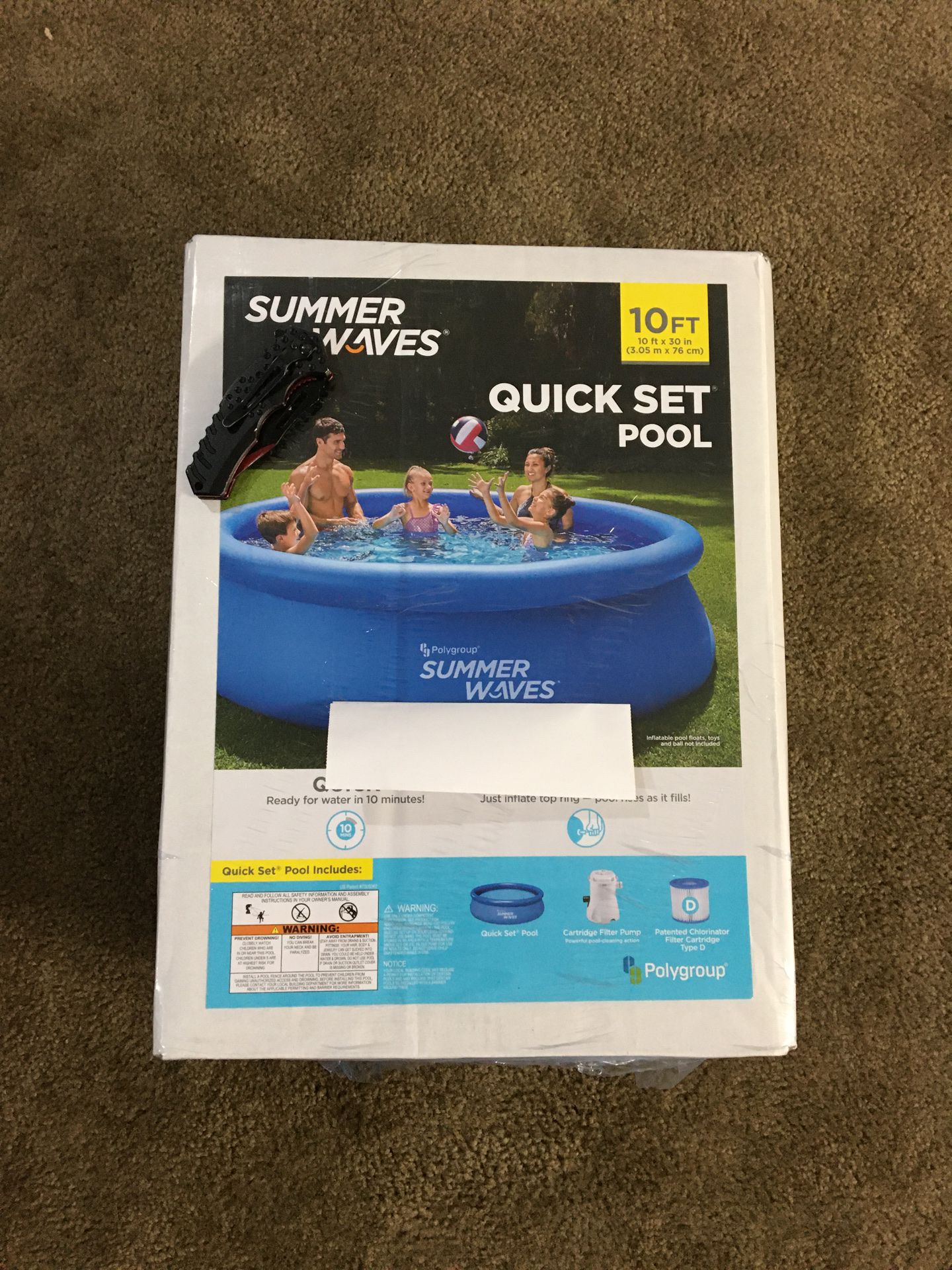 Brand New Summer Waves 10ft Quick Set Swimming Pool