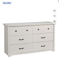 6 Drawer Dresser White