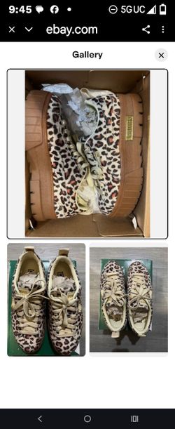 Puma 382910-01 Womens Mayze Leopard Platform Sneakers Shoes Casual - Beige - Size 9 Womens