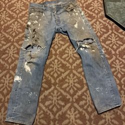 Used Levi’s, Men’s, 34 By 34 Designer, Distressed