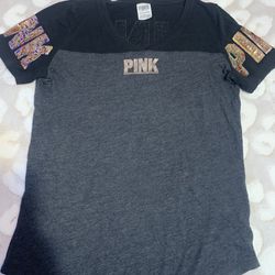 Pink V-neck Shirt 