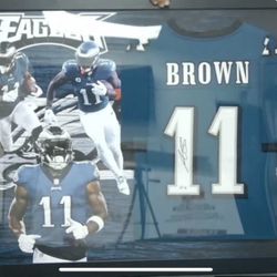 AJ Brown Framed Jersey Signed 