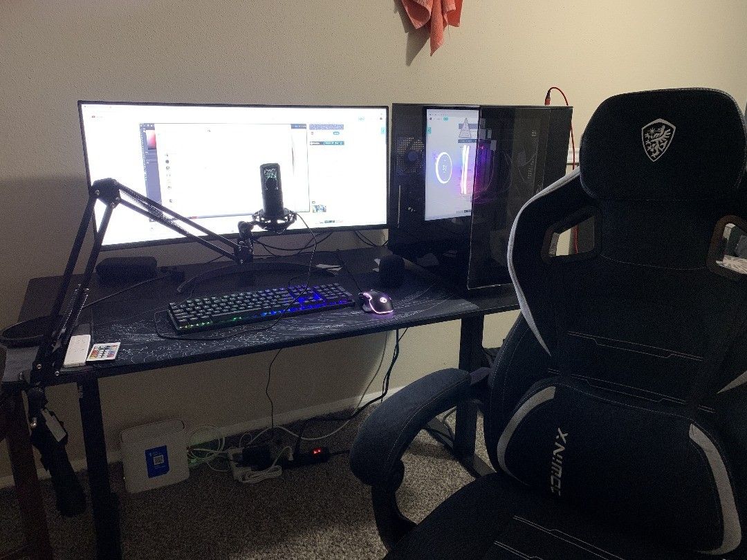 🎮 Ultimate Full Gaming Setup – i9-14900K, RTX 5070 Ti, Liquid Cooled – Desk, Chair, Mic, RGB – Boxed & Ready!