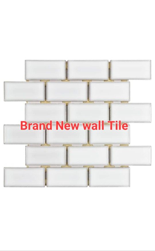 Brand New Vintage White 12×12" Glossy wall Tile Each $3. I have 47pcs. Price Is Firm.