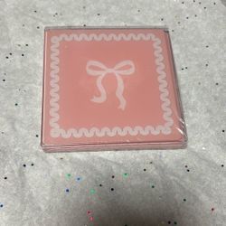 4 Pink Bow Coasters 