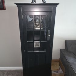 Black Cabinet With Glass Door