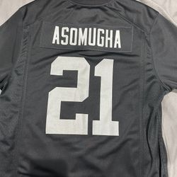 Large Las Vegas Raiders Nnamdi Asomuga Custom Nike Jersey