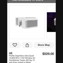 10300  BTU  GE WINDOW AC  110 V W REMOTE NEW