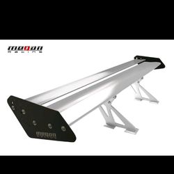 Universal Megan Racing Aluminum GT Trunk Spoiler Wing Black & Silver MR-AS-GT56
