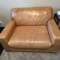 Large Oversized Leather Chair 