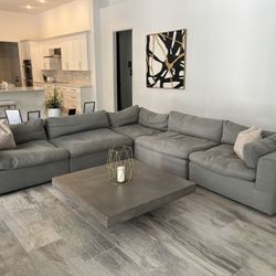 Modular Sectional Sofa Gray 