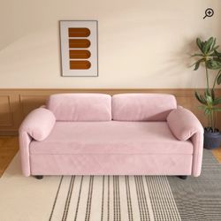 Pink Pull Out Couch / Sleeper Sofa