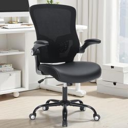 New | Ergonomic Mesh Office Chair with Lumbar Support and Flip-Up Arms