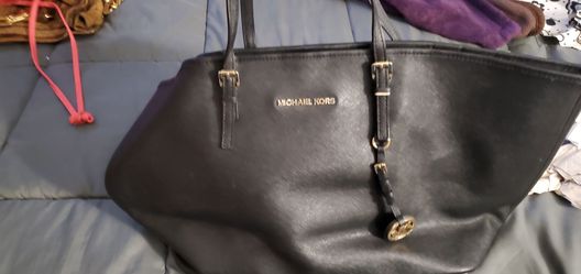 Michael Kors Quinn Large Leather Tote Bag - Black