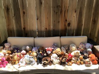 Tons of stuffed animals - large to small - excellent condition.