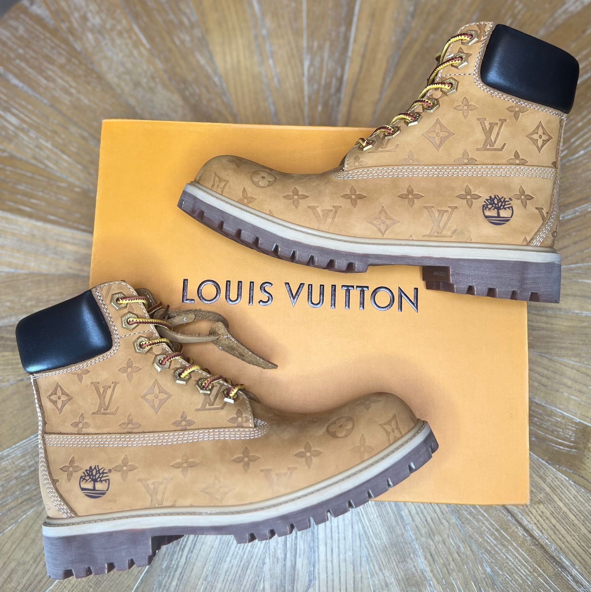 Louis Vuitton Timberland Boots Brand New Shoes With Box And Dust Cover