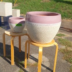 Set Of Terracotta Glaze Garden Planter High Quality Masterpiece Very Detailed