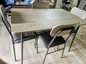 $160 - Altogether wooden table and dinning table, sofa,bed and mattress in good condition