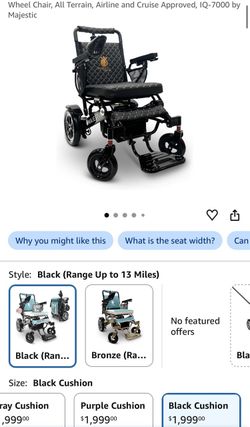 Majestic IQ-7000 All Terrain Electric Wheelchair