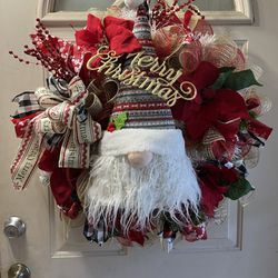 Christmas Gnome Door Wreath 