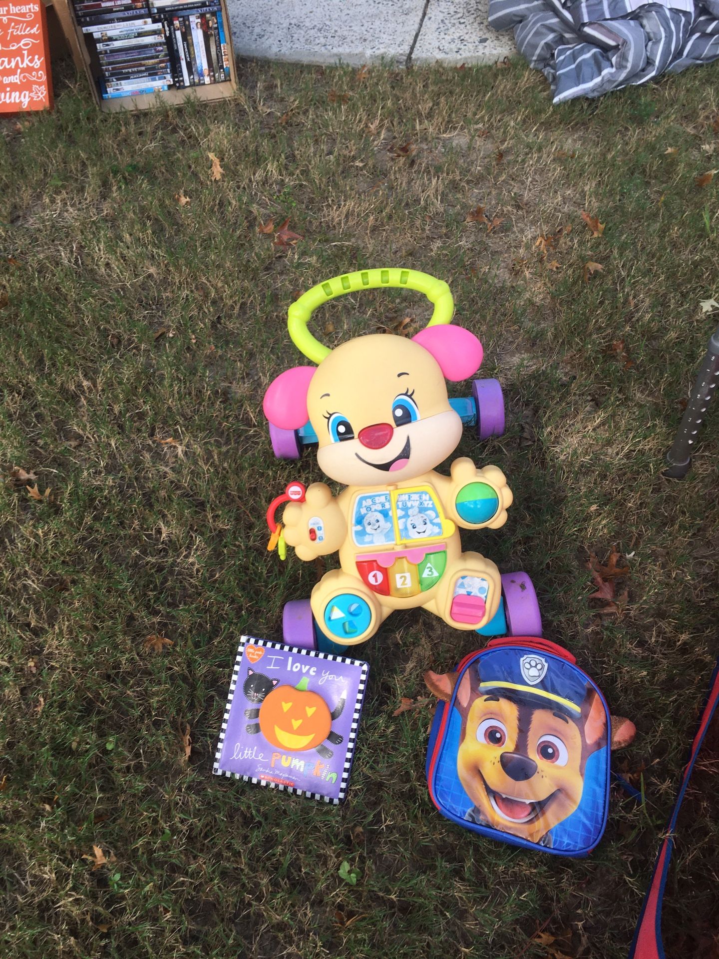 Walker, Backpack, Book