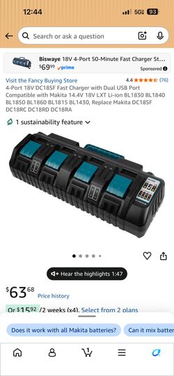 Makita fast charger