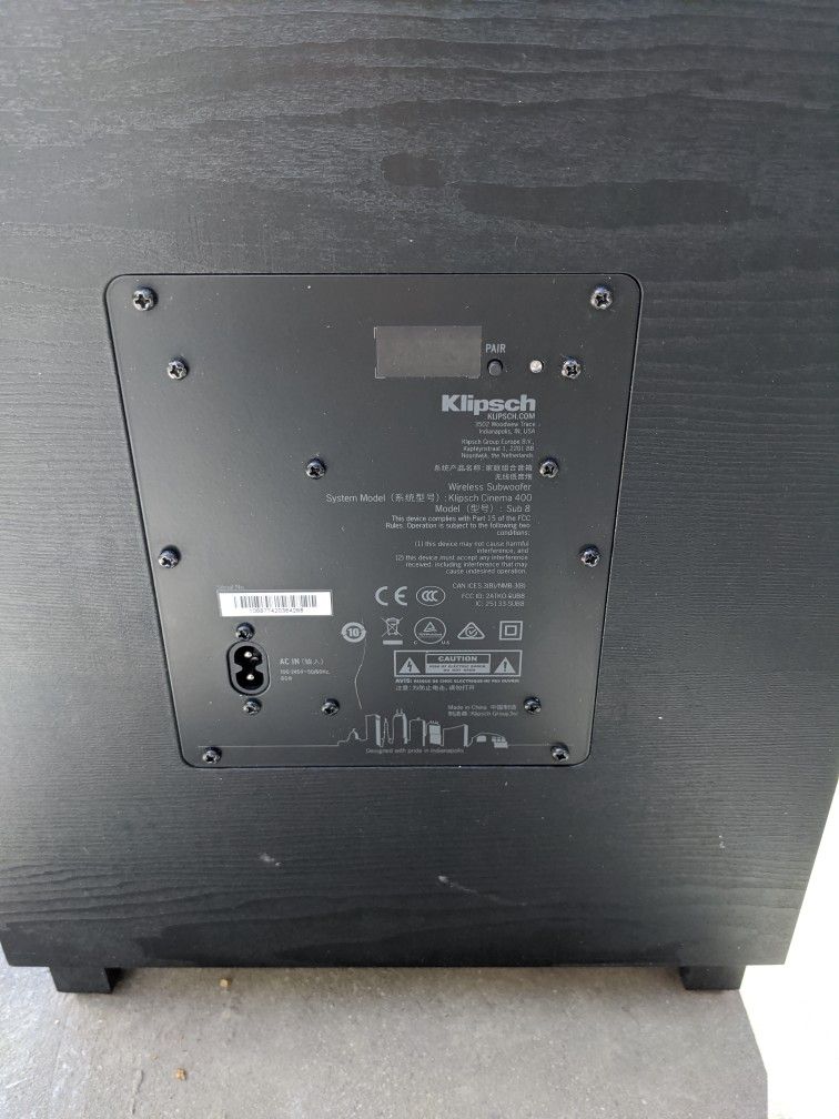 Klipsch Cinema 400 Sound Bar With Wireless Subwoofer