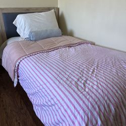 Twin Bedframe And Mattress