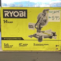 Ryobi 14 amp 10” compound miter saw