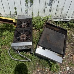 Flat Top Griddle  and stove 