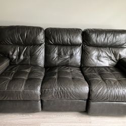 Leather Power Reclining Set 