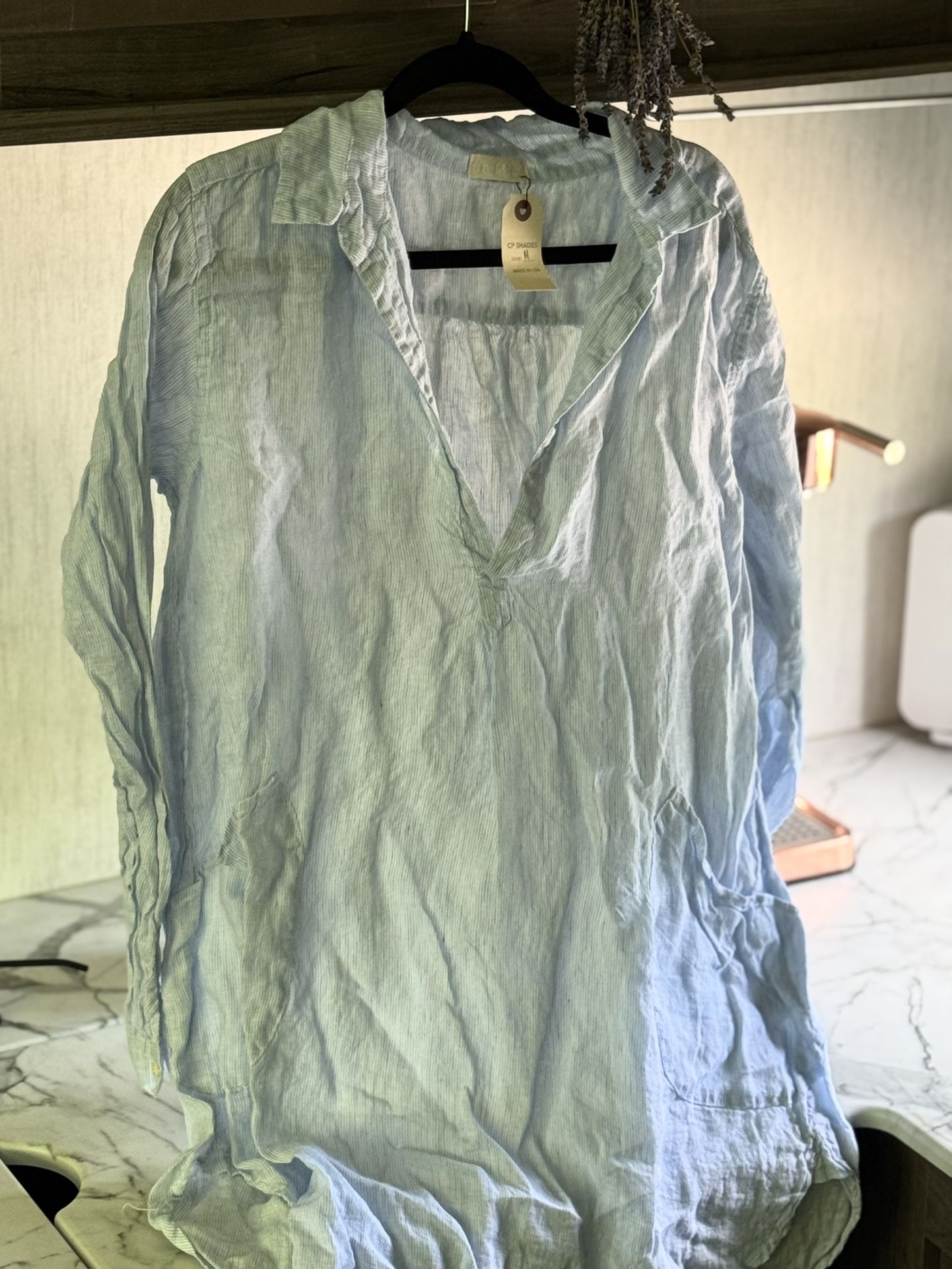 NWT Medium Teton CP Shades // Made In USA Linen Tunic Shirt