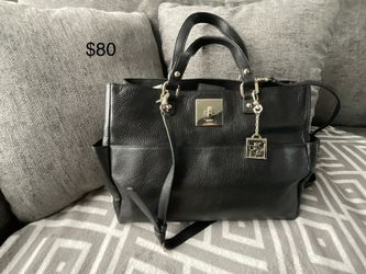 DKNY LEATHER SHOULDER BAG 