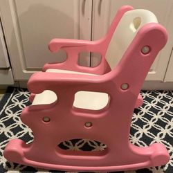 Little Tikes Child Size Rocking Chair Pink & White