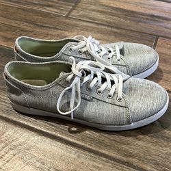 Vans Ortholite low skate canvas grey laced shoes size 8 1/2 women’s
