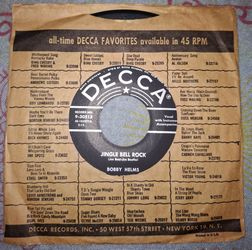 VINTAGE 45 RPM DECCA RECORDS BOBBY HELMS RECORD
