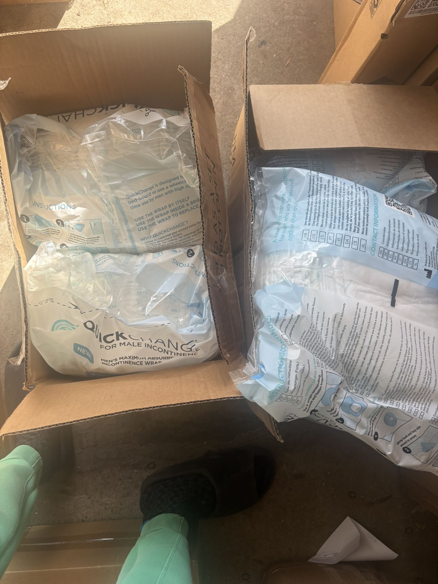 Quick change male incontinence wrap