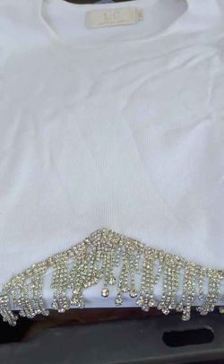 Cute rhinestone long sleeve