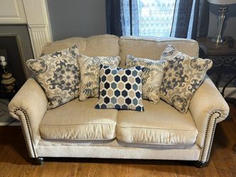 Beige Love Seat in New Condition 