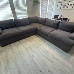 Cindy Crawford Deep Cushion Sectional Couch 